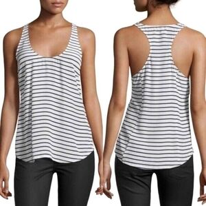 JOIE 100% Silk Striped Racerback Top